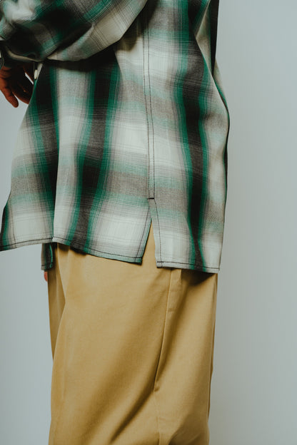 Rayon Mix Ombre Slit L/S Shirts