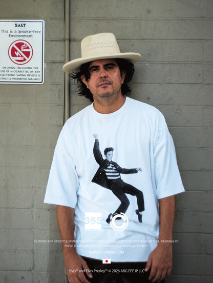 CLSS2605  Cloveru®︎ Japan Made Recycle Wide Tee " ELVIS".