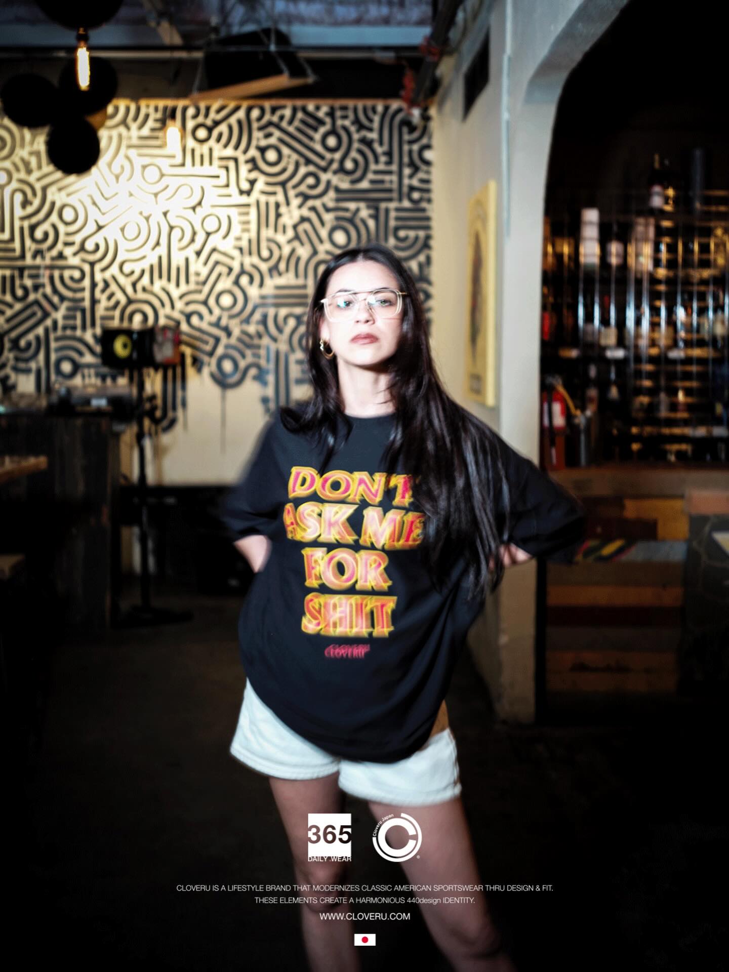 CLSS2606  Cloveru®︎ Japan Made Recycle Wide Tee "DON'T ASK ME FOR SHIT".
