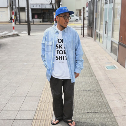 CLSS2606  Cloveru®︎ Japan Made Recycle Wide Tee "DON'T ASK ME FOR SHIT".