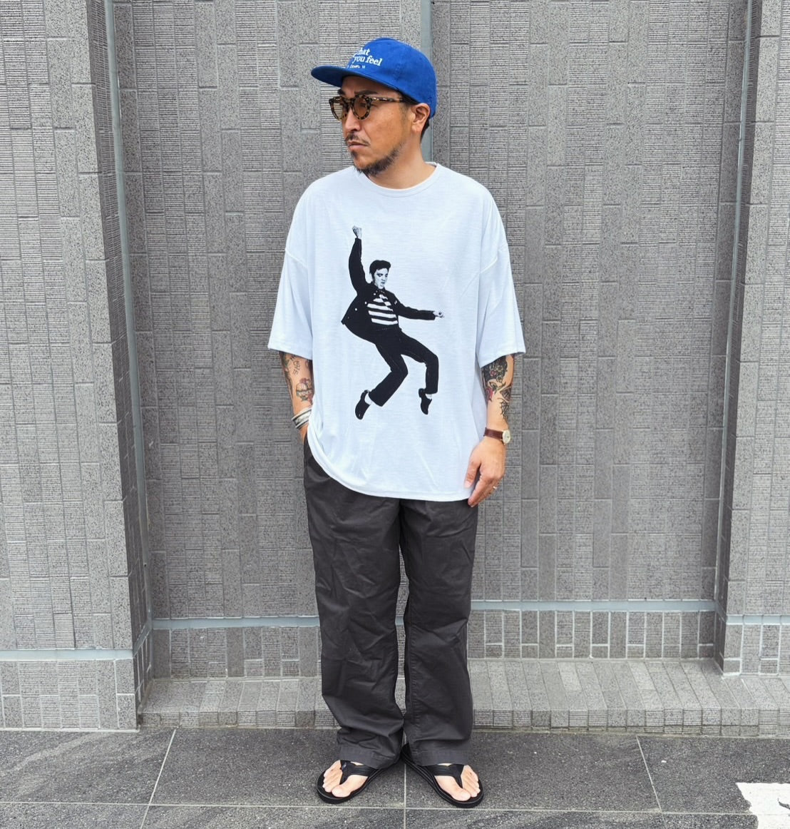 CLSS2605  Cloveru®︎ Japan Made Recycle Wide Tee " ELVIS".