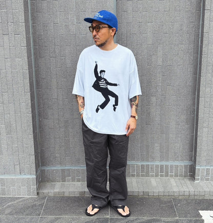 CLSS2605  Cloveru®︎ Japan Made Recycle Wide Tee " ELVIS".
