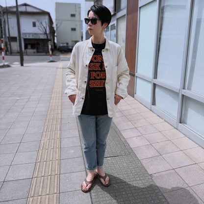 CLSS2606  Cloveru®︎ Japan Made Recycle Wide Tee "DON'T ASK ME FOR SHIT".