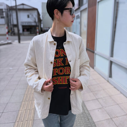 CLSS2606  Cloveru®︎ Japan Made Recycle Wide Tee "DON'T ASK ME FOR SHIT".