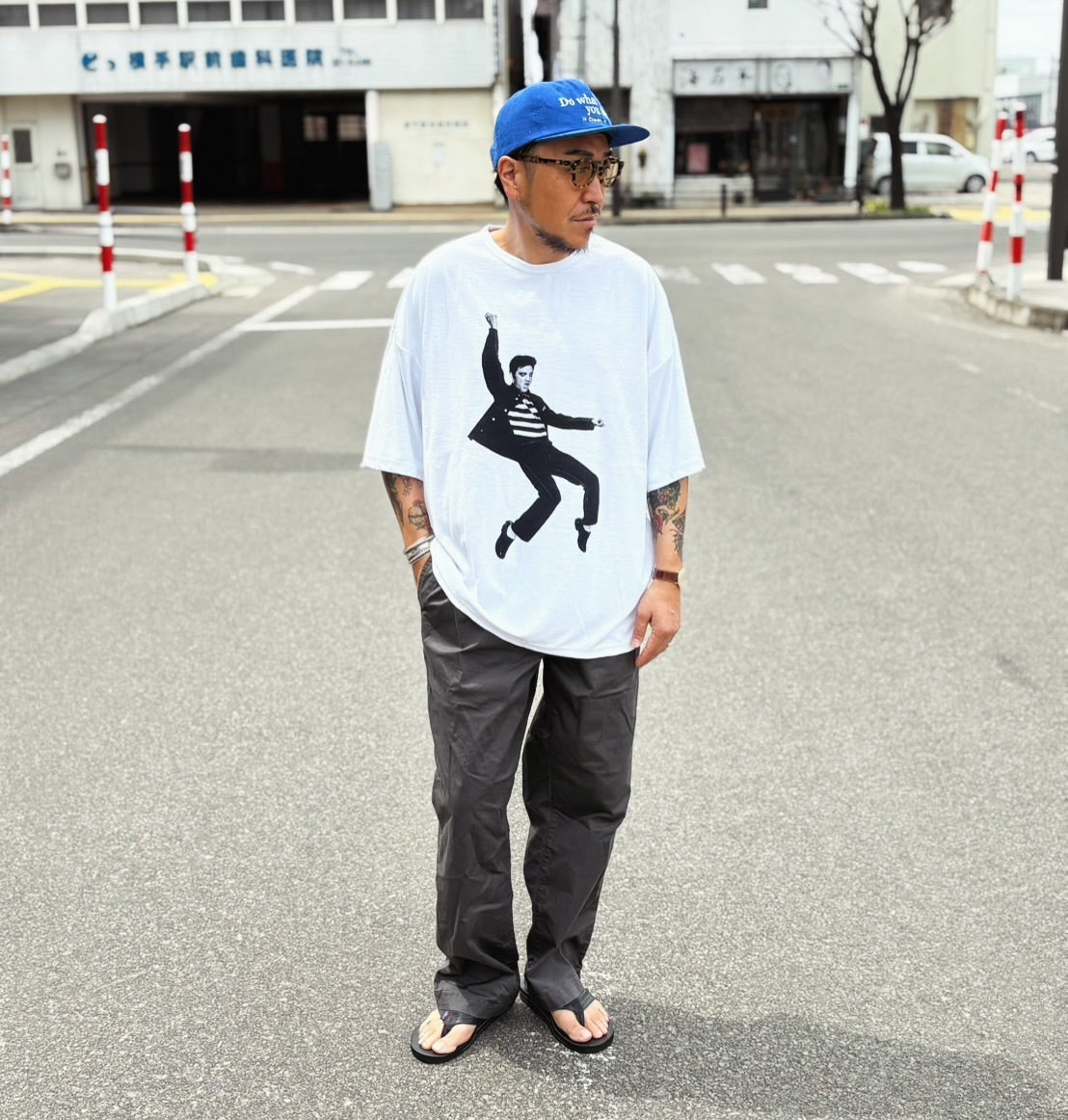 CLSS2605  Cloveru®︎ Japan Made Recycle Wide Tee " ELVIS".