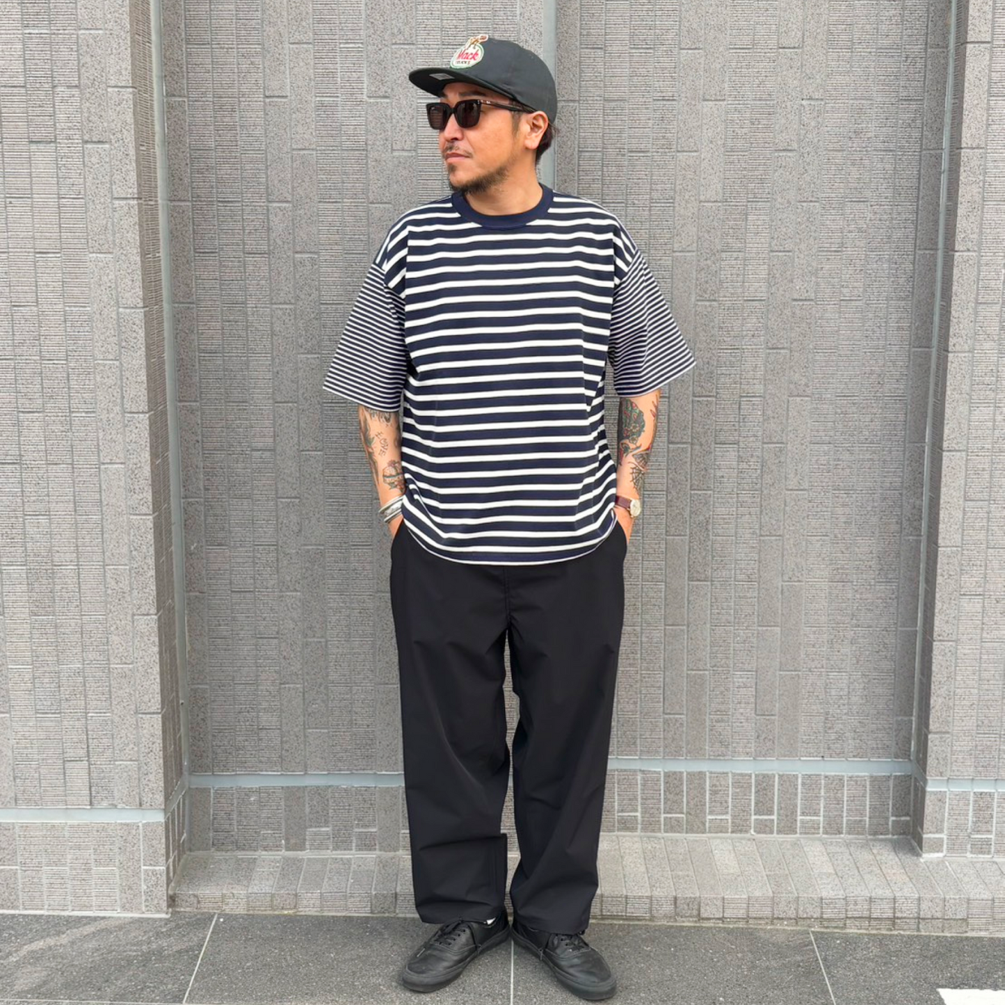 切り替えボーダーTEE