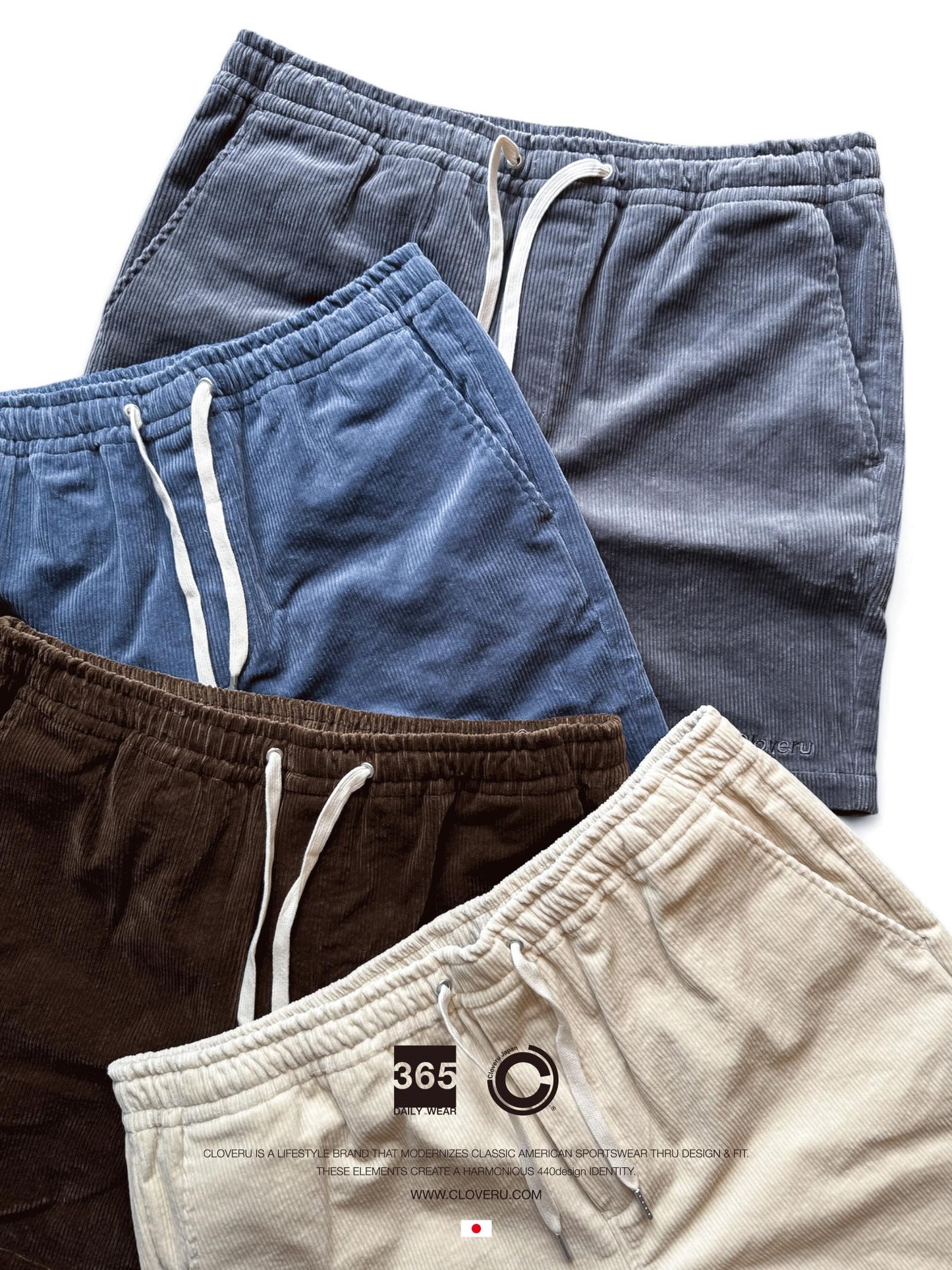 Cloveru CORDUROY CLASSIC SHORTS