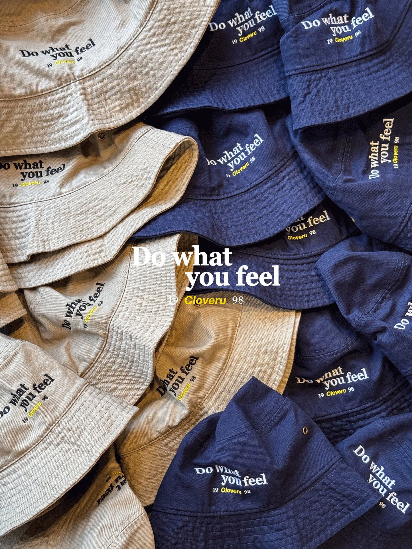 Cloveru®︎ "do what you feel" Summer Limited Bucket Hat.