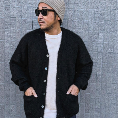 CLFW-2507 Cloveru® Simple Wool Mohair Cardigan.