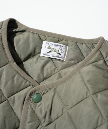 FOX STANDARD QUILT CREW CARDIGAN