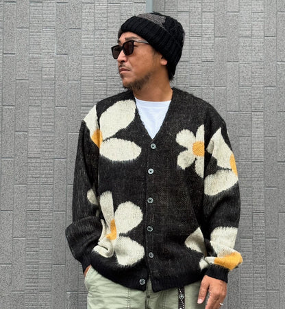 VINTAGE PATTERN SHAGGY CARDIGAN