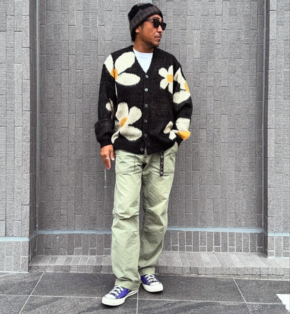VINTAGE PATTERN SHAGGY CARDIGAN