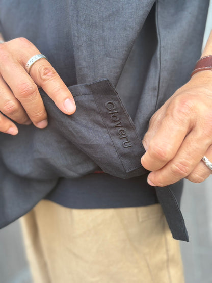 CLSS2609  Cloveru®︎ Comfort Linen Skipper Shirts.