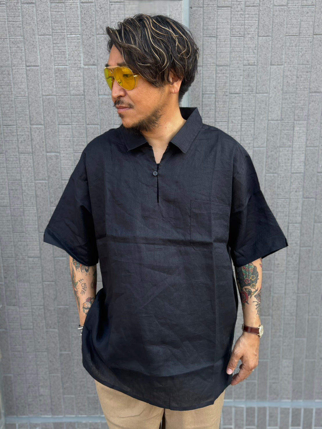 CLSS2609  Cloveru®︎ Comfort Linen Skipper Shirts.