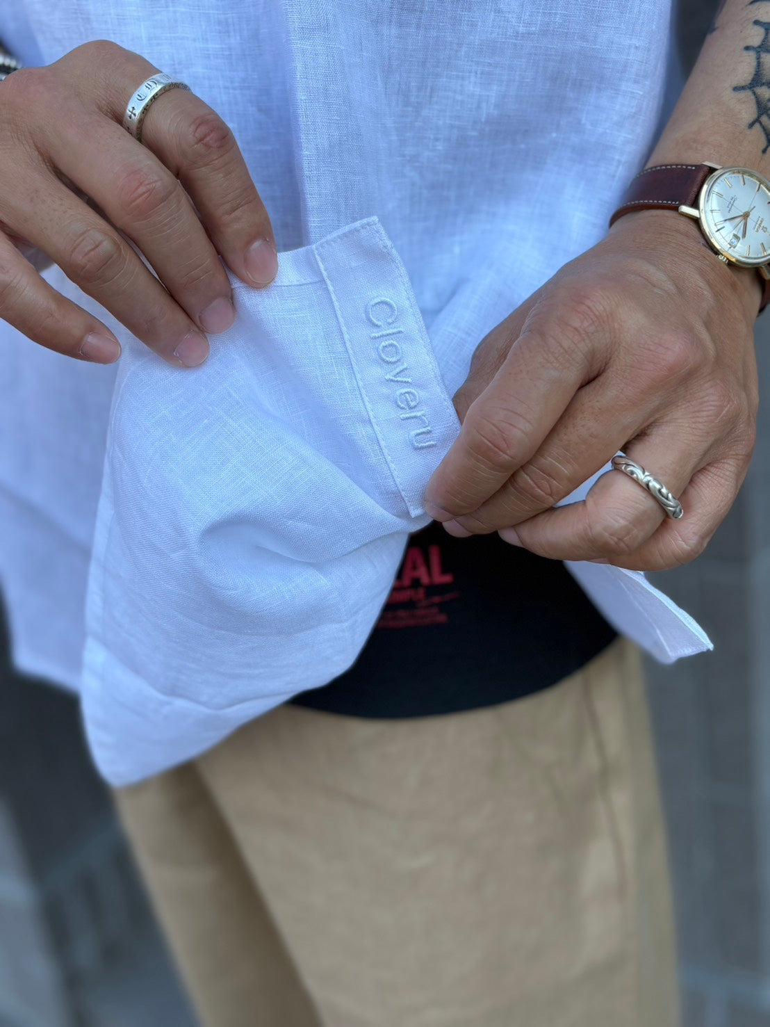 CLSS2609  Cloveru®︎ Comfort Linen Skipper Shirts.