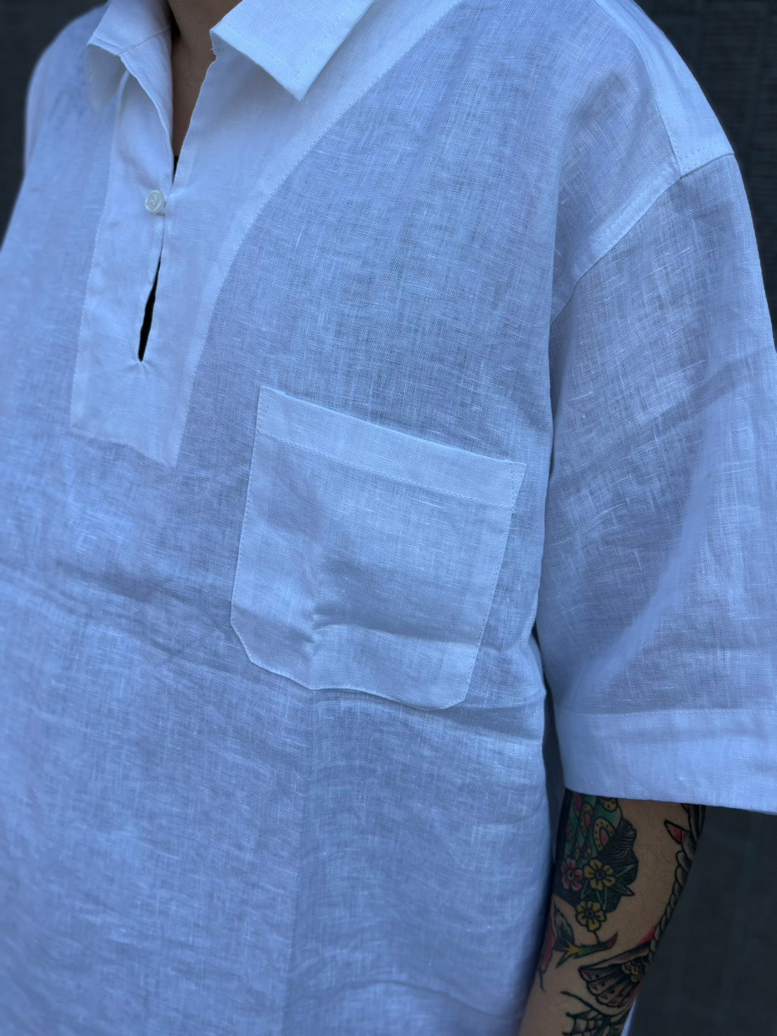 CLSS2609  Cloveru®︎ Comfort Linen Skipper Shirts.