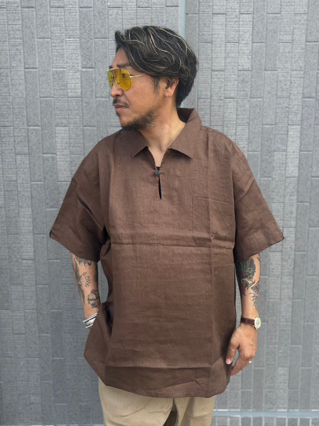 CLSS2609  Cloveru®︎ Comfort Linen Skipper Shirts.