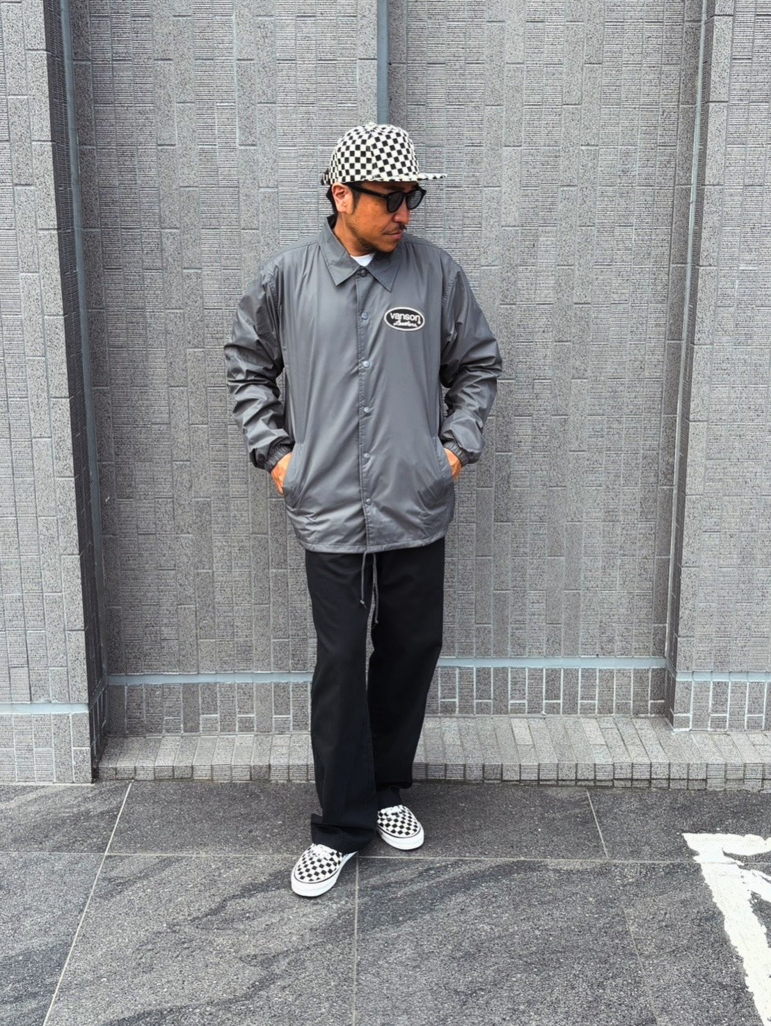 【VANSON / バンソン】 NYLON COACH JACKET