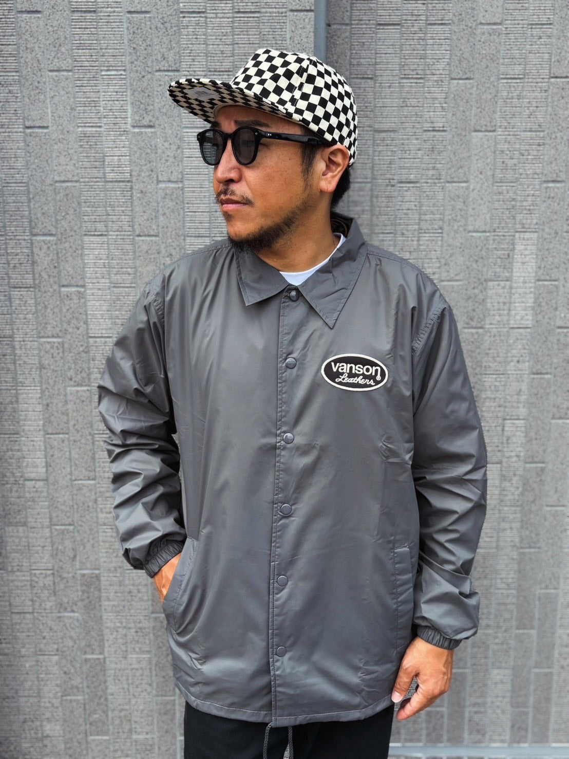 【VANSON / バンソン】 NYLON COACH JACKET