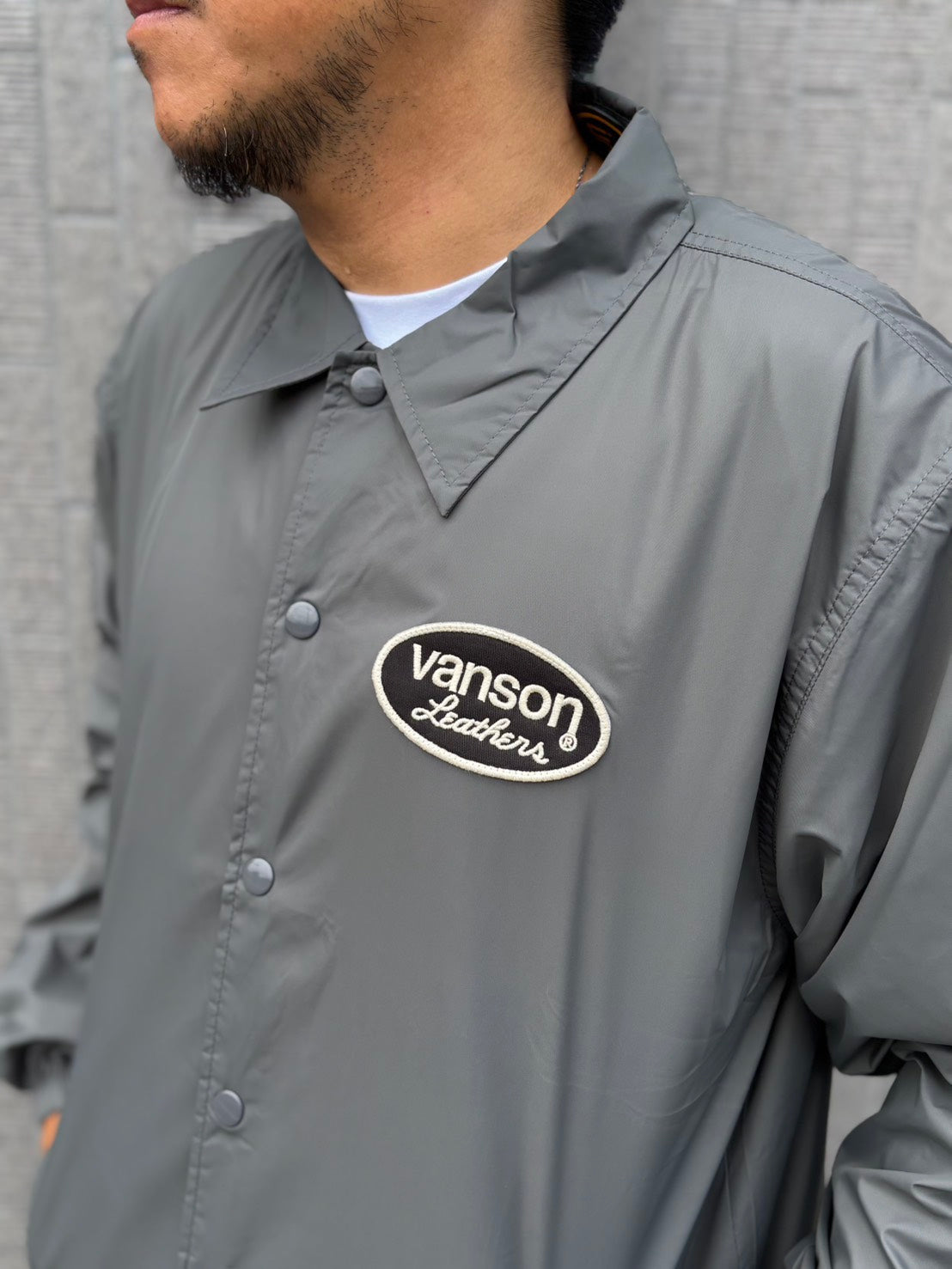 【VANSON / バンソン】 NYLON COACH JACKET