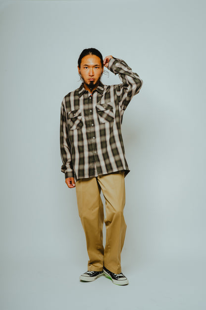 Rayon Mix Ombre Slit L/S Shirts