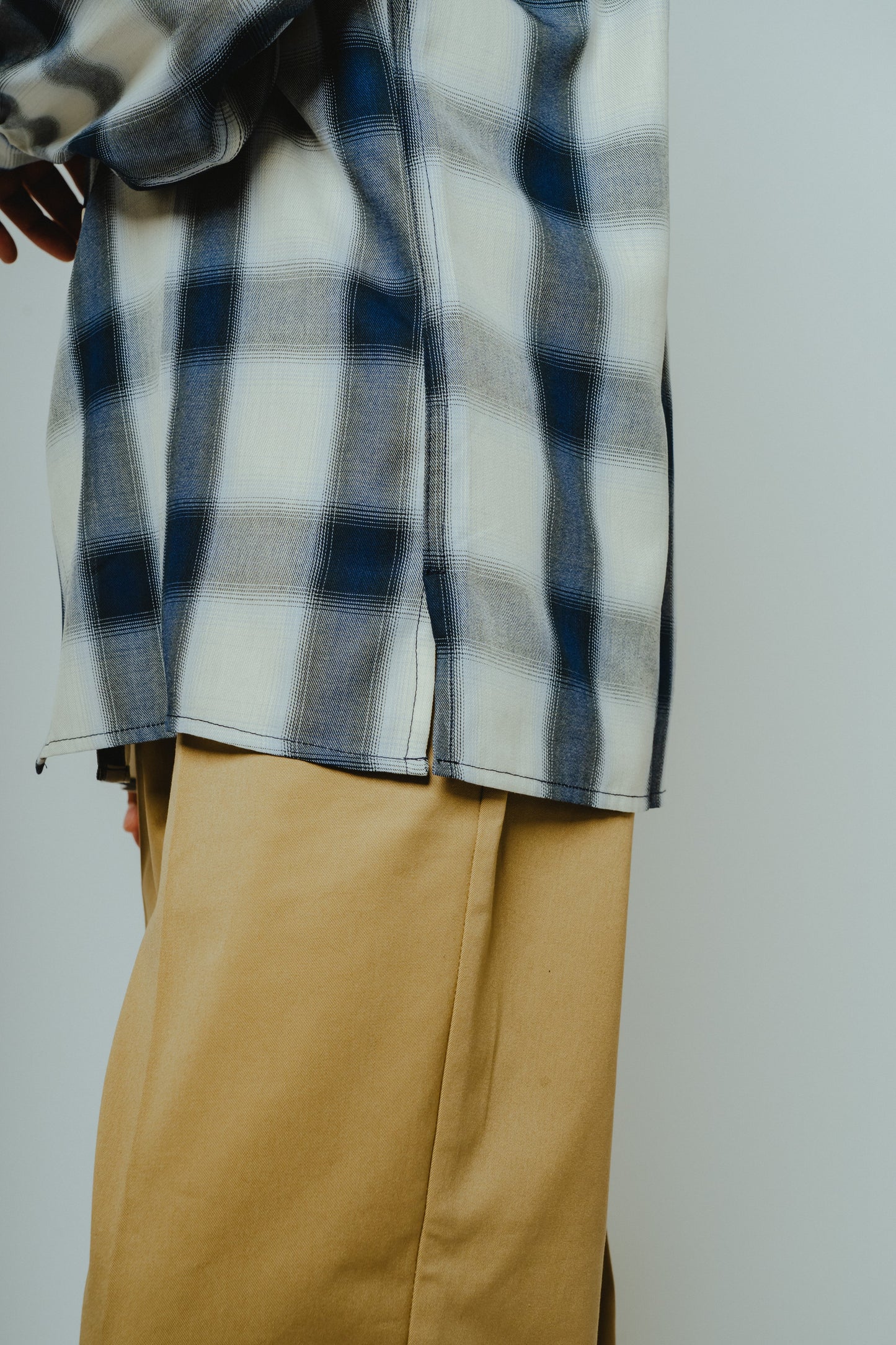 Rayon Mix Ombre Slit L/S Shirts