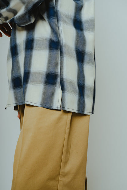 Rayon Mix Ombre Slit L/S Shirts