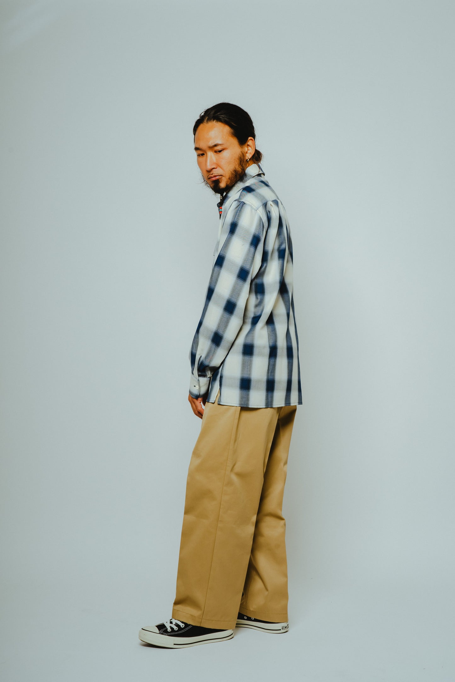 Rayon Mix Ombre Slit L/S Shirts